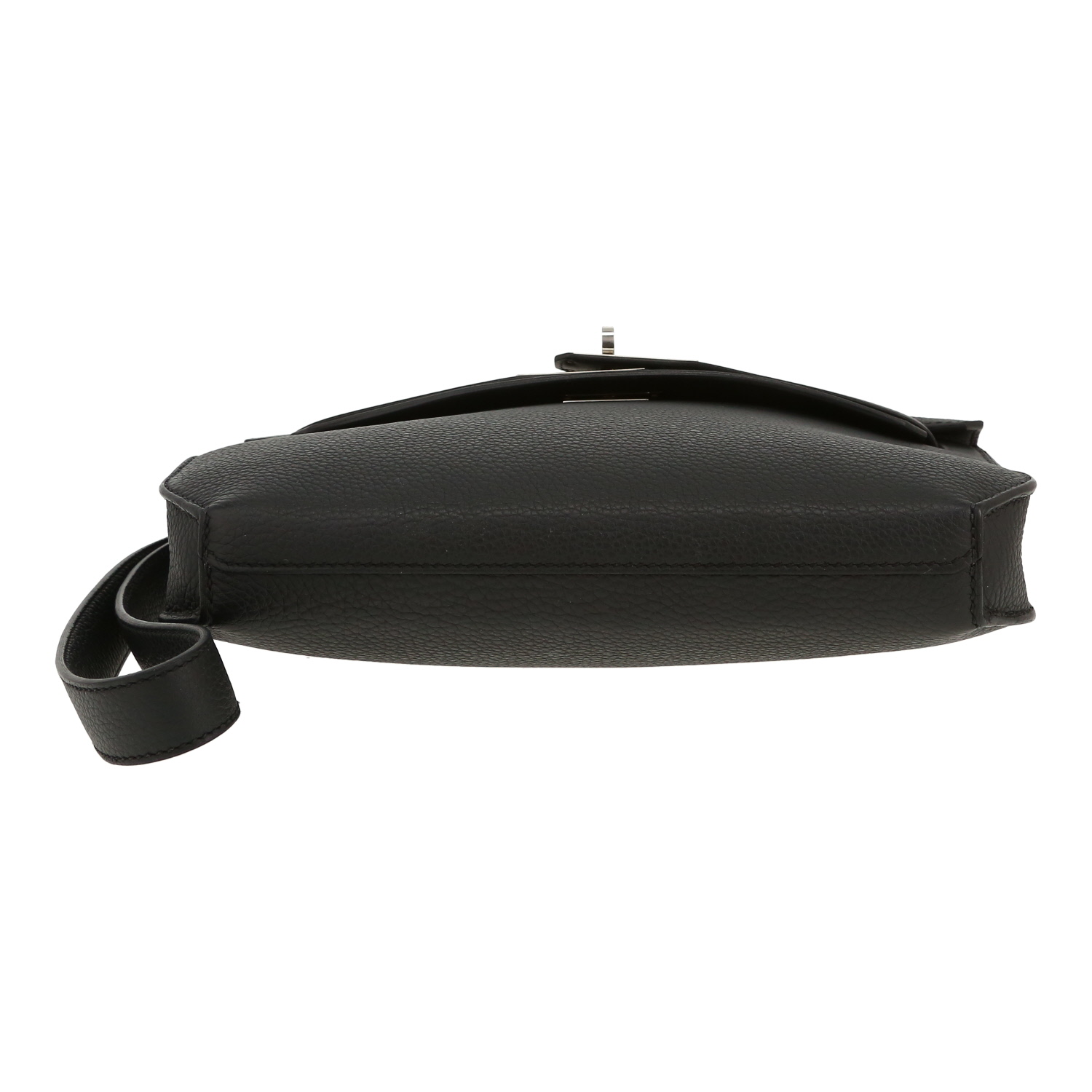 Sac à main Hermès  Kelly Dépêches en cuir togo noir - Detail D1