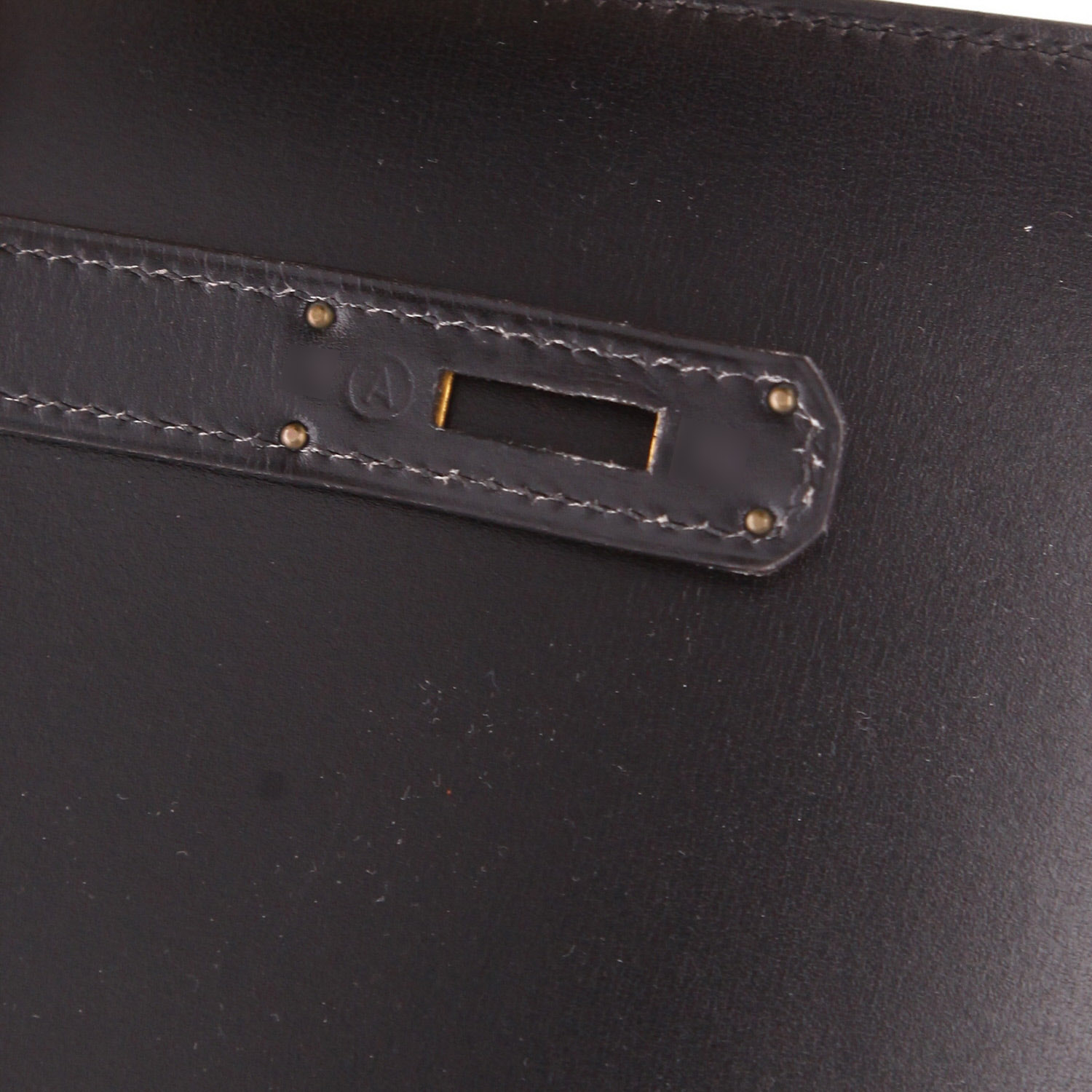 Borsa Hermès  Kelly 28 cm in pelle box nera - Detail D4