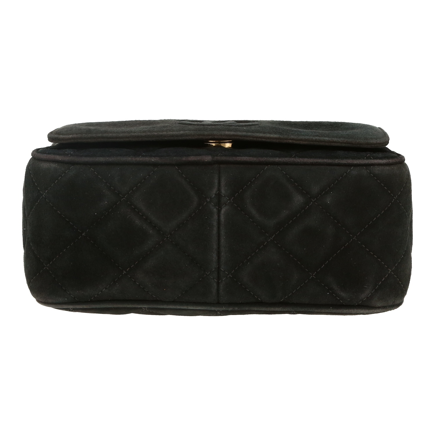 Sac à main Chanel Vintage en Veau velours noir - Detail D1