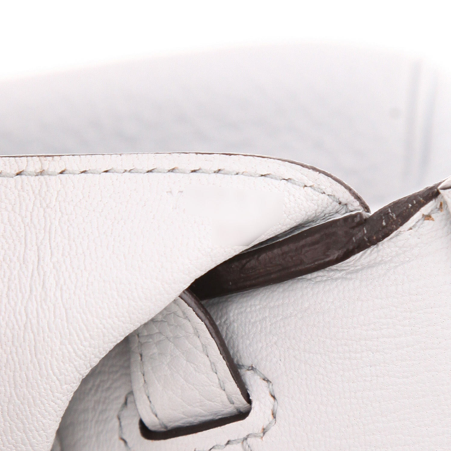 Sac à main Hermès  Birkin 35 cm en cuir togo Bleu Pale - Detail D4