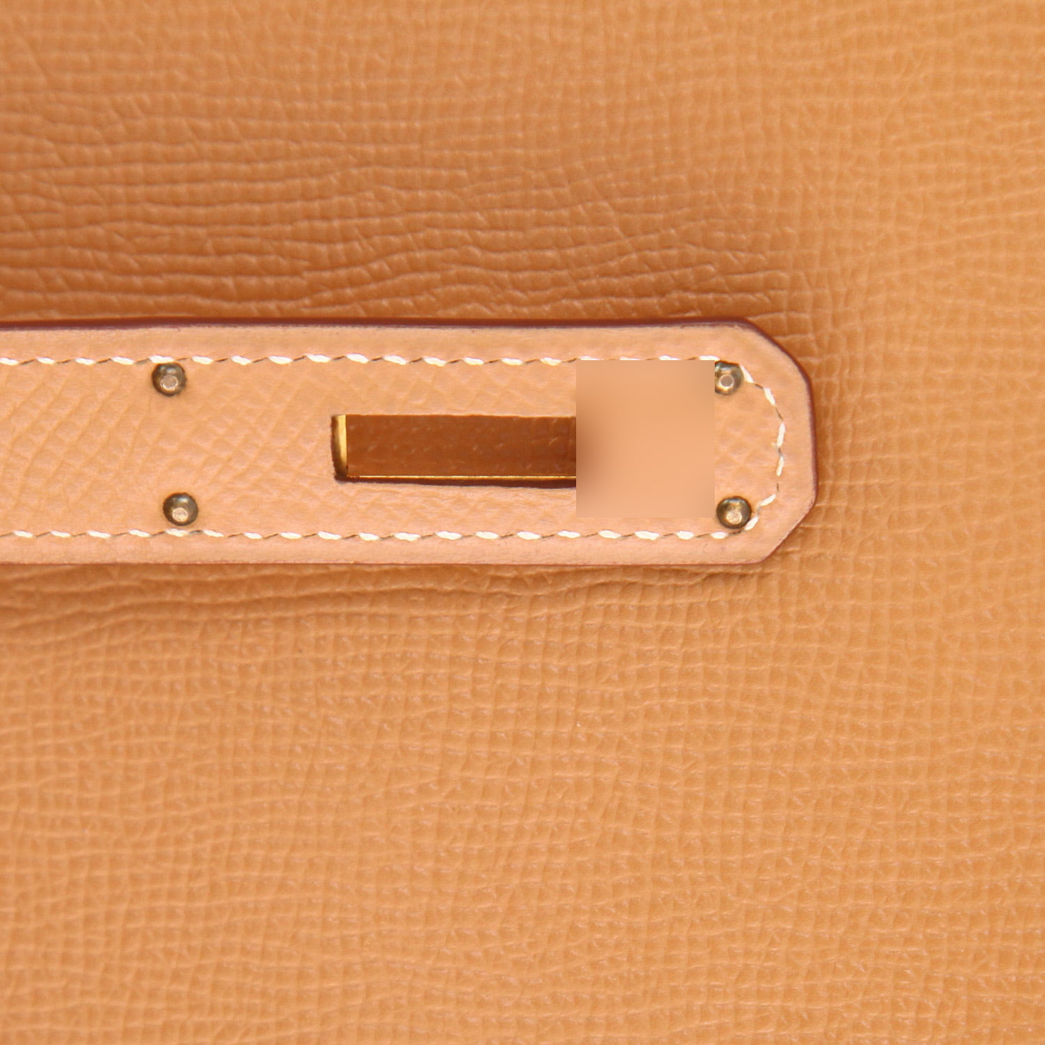 Sac à main Hermès  Kelly 35 cm en cuir Courchevel gold - Detail D4