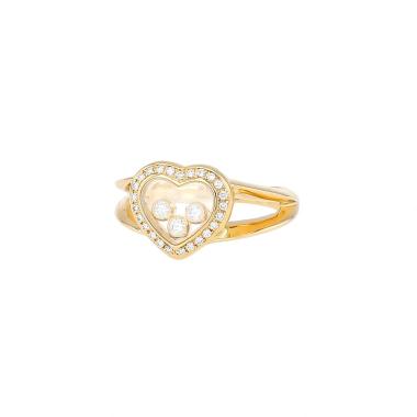 Bague Chopard Happy Diamonds en or jaune et diamants