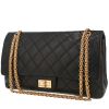 Chanel 2.55 large model  handbag  in black quilted grained leather - 00pp thumbnail