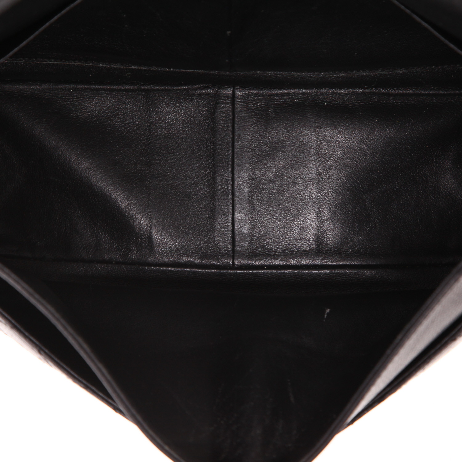 Bolso de mano Chanel 2.55 modelo grande  en cuero granulado acolchado negro - Detail D3