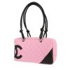 Borsa Chanel  Cambon in pelle trapuntata rosa e nera - 00pp thumbnail