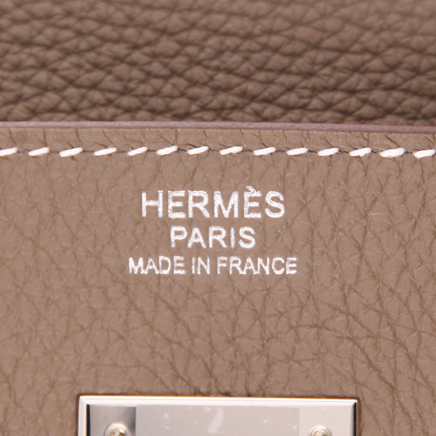 Sac à main Hermès  Birkin 30 cm en cuir togo étoupe - Detail D2