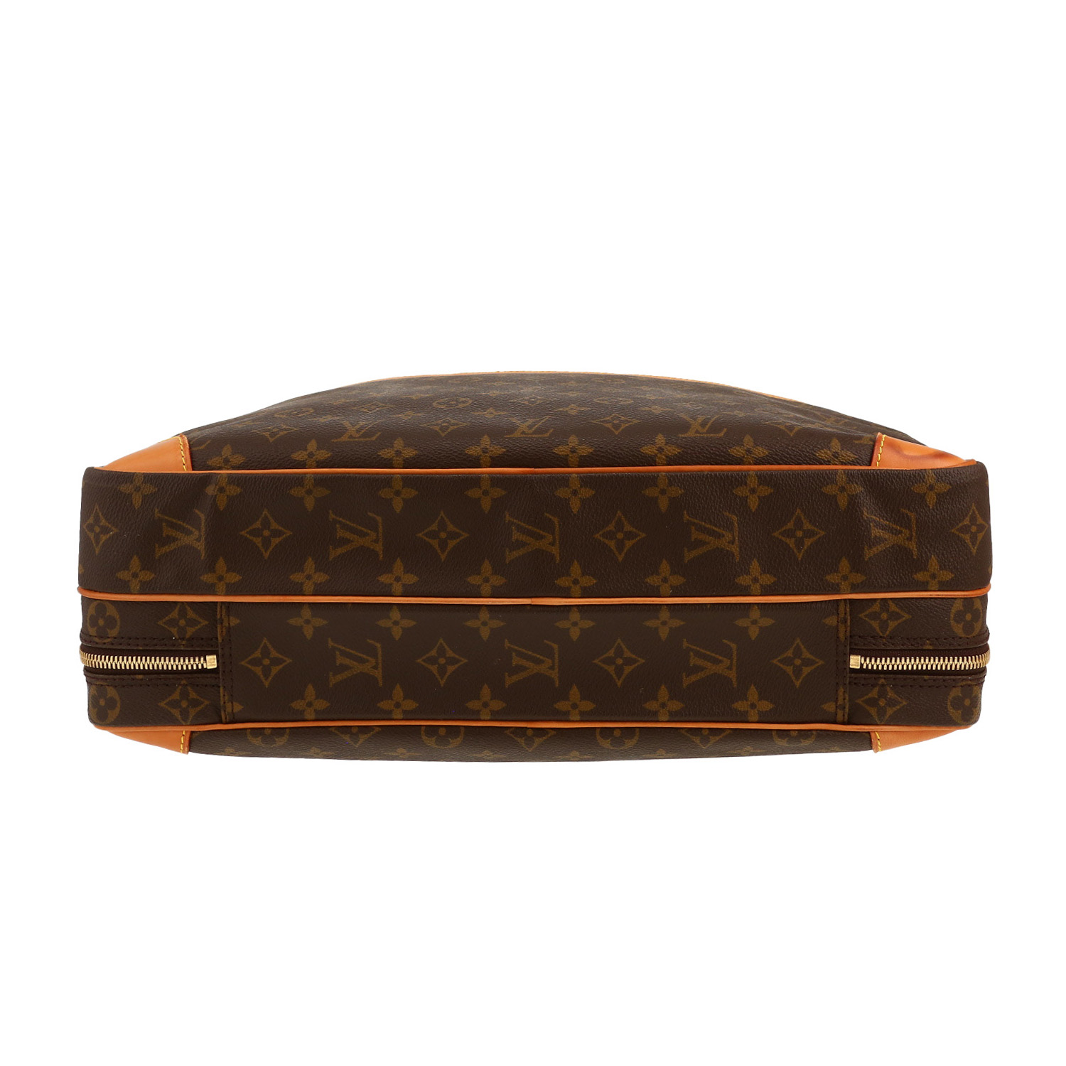 Louis Vuitton   briefcase  in brown monogram canvas  and natural leather - Detail D1