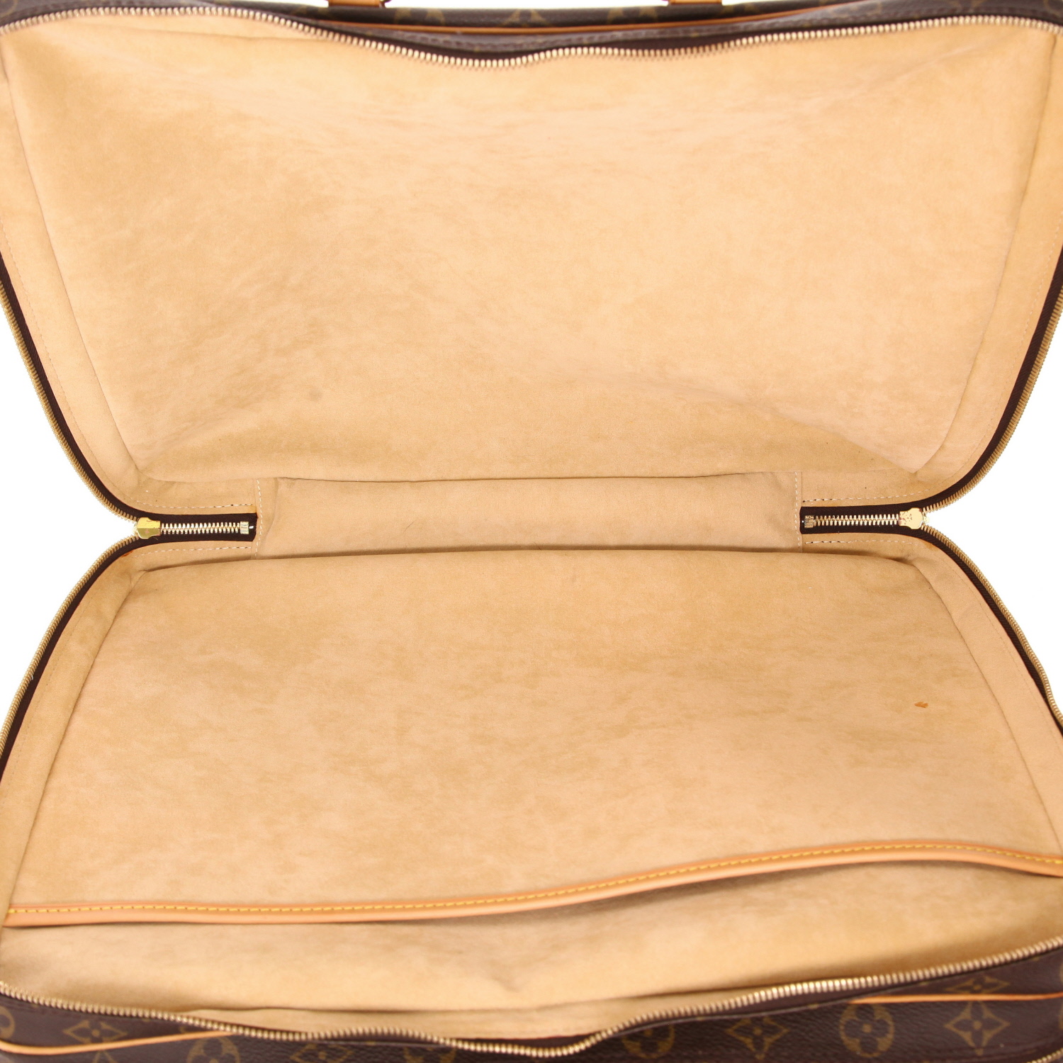 Porte-documents Louis Vuitton   en toile monogram marron et cuir naturel - Detail D4