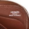 Cartera para tarjetas Hermès   en cuero Barenia color oro - Detail D2 thumbnail