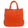 Prada   handbag  in orange grained leather - Detail D4 thumbnail