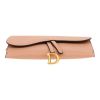 Dior  Pochette Saddle shoulder bag  in pink grained leather - Detail D1 thumbnail