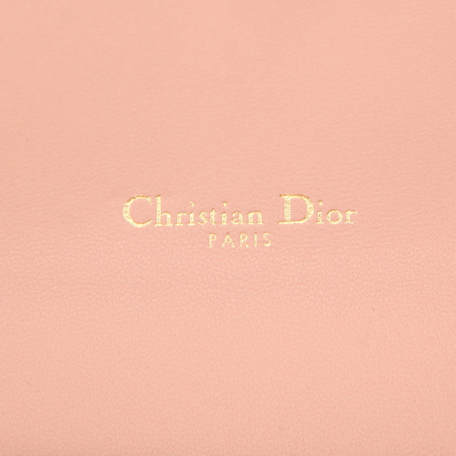 Dior  Pochette Saddle shoulder bag  in pink grained leather - Detail D2