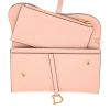 Dior  Pochette Saddle shoulder bag  in pink grained leather - Detail D4 thumbnail