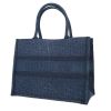 Bolso Cabás Dior  Book Tote en lona denim Monogram azul - 00pp thumbnail