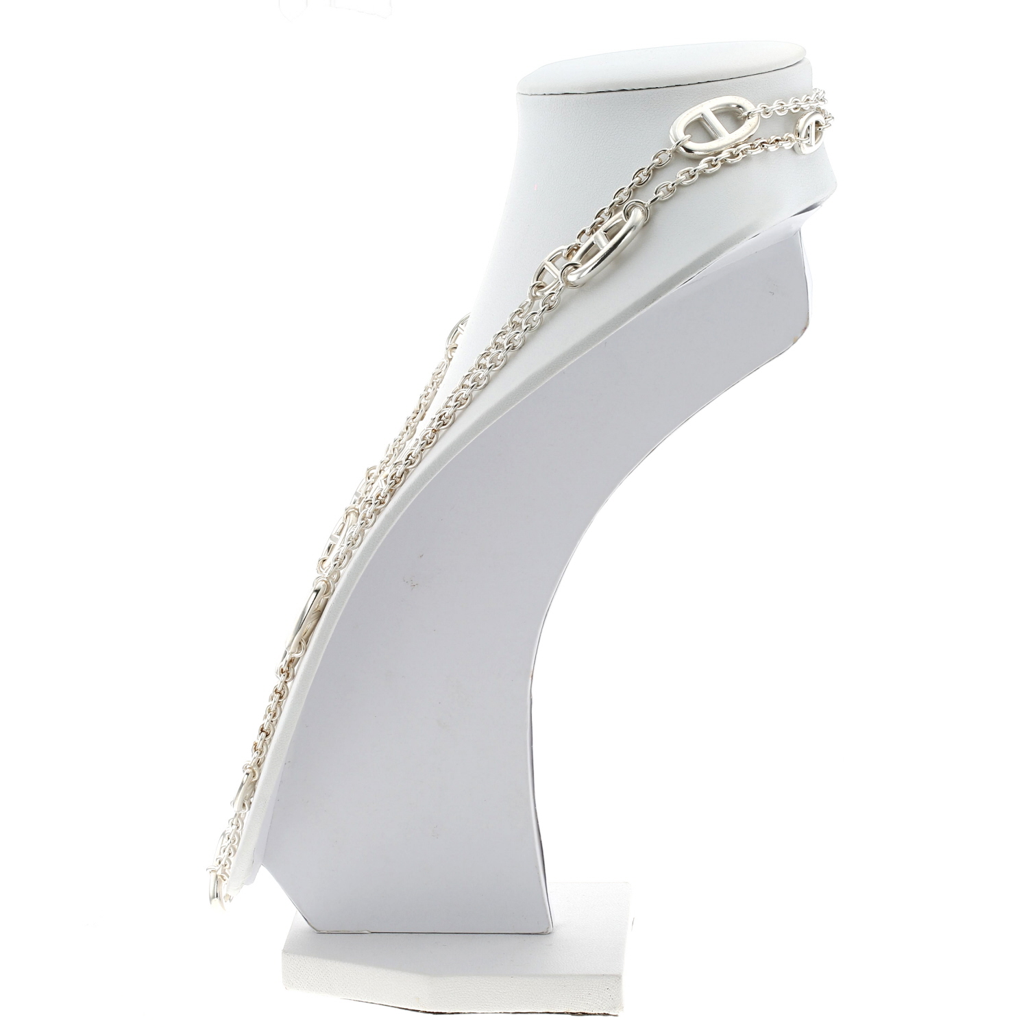 Hermès Farandole long necklace in silver - Detail D3