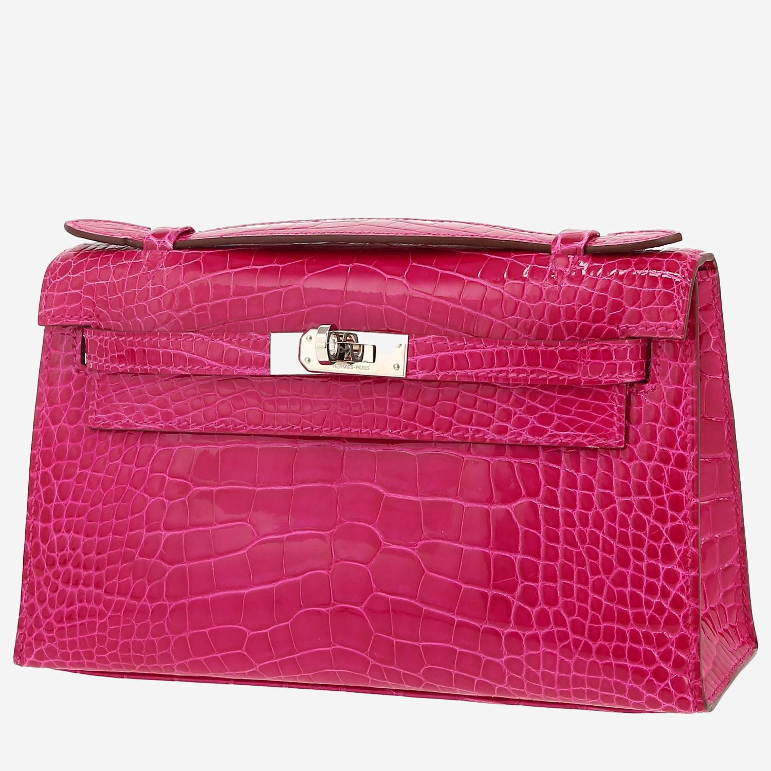 Bolsito de mano Hermès  Kelly - Clutch en aligátor Rose Sheherazade