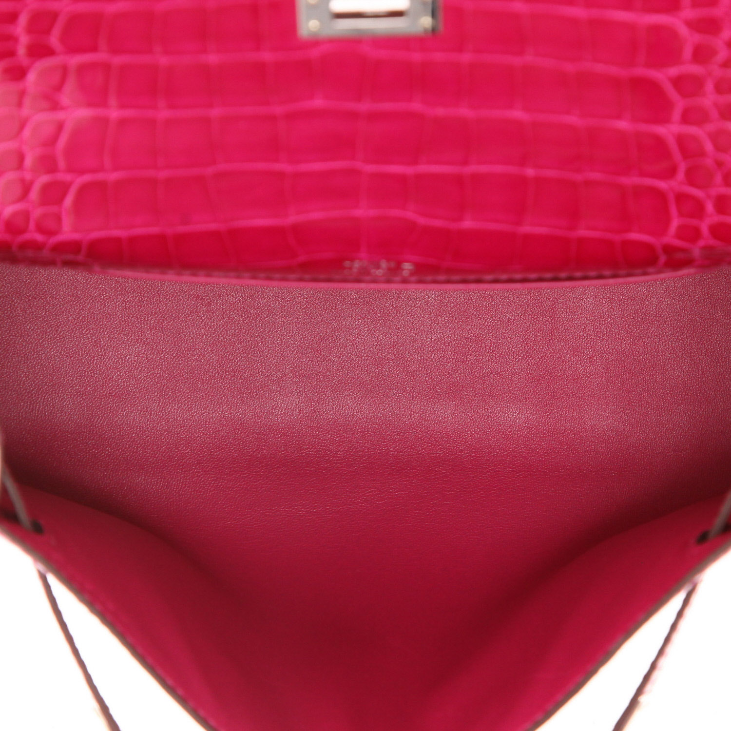Pochette Hermès  Kelly - Clutch in alligatore Rose Sheherazade - Detail D3
