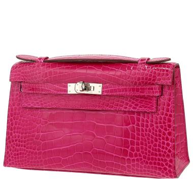 Hermès  Kelly - Clutch pouch  in Rose Sheherazade alligator