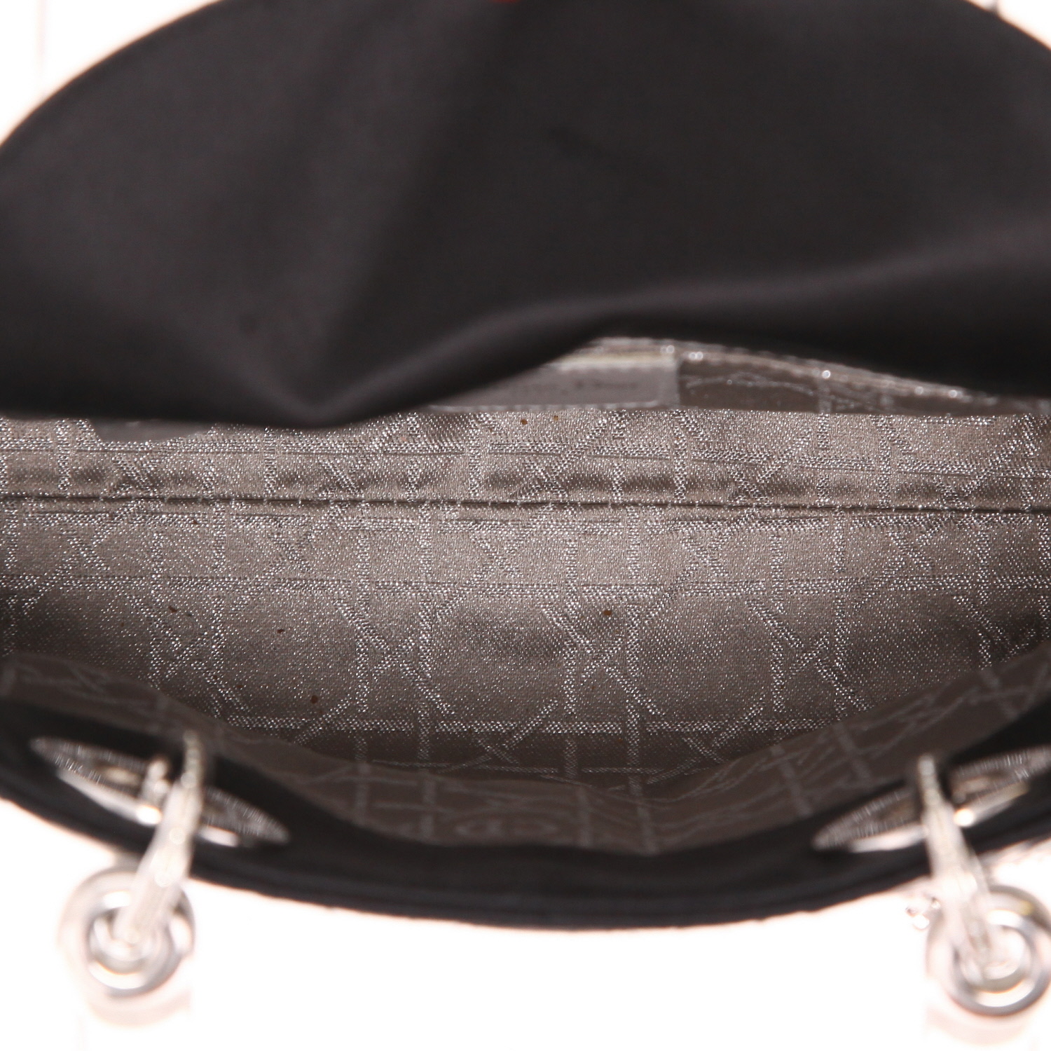 Borsa Dior  Lady Dior in raso nero - Detail D3
