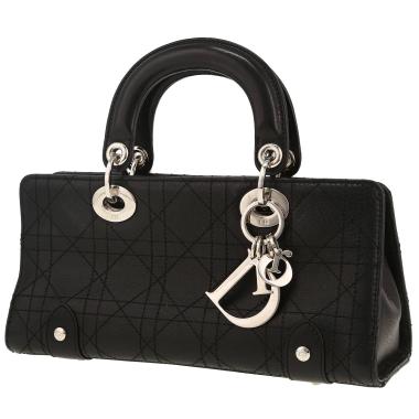 Borsa Dior  Vintage in pelle martellata nera