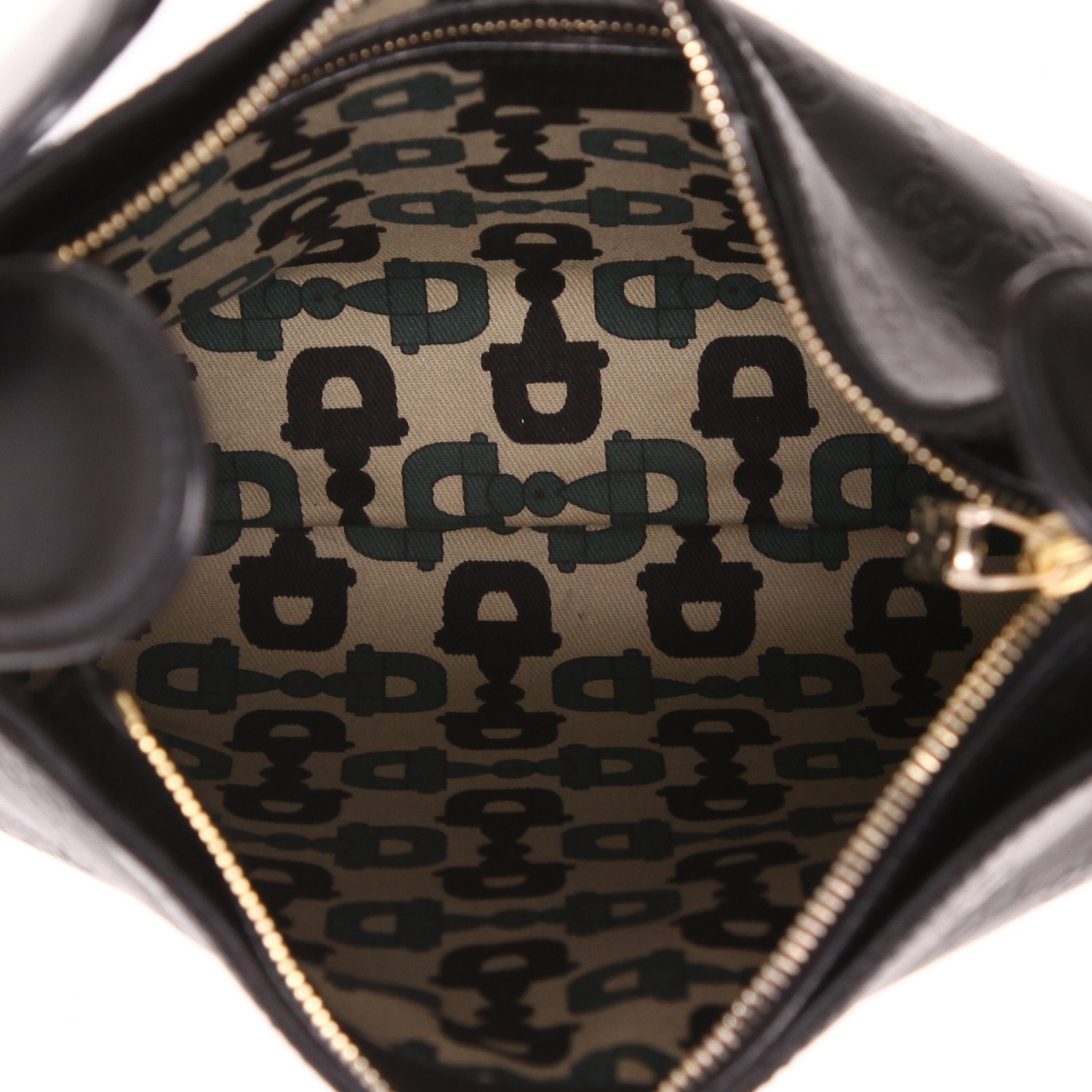 Borsa Gucci   in pelle monogram nera - Detail D3