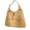 Bolso de mano Gucci  Jackie modelo grande  en piel de pitón beige - 00pp thumbnail