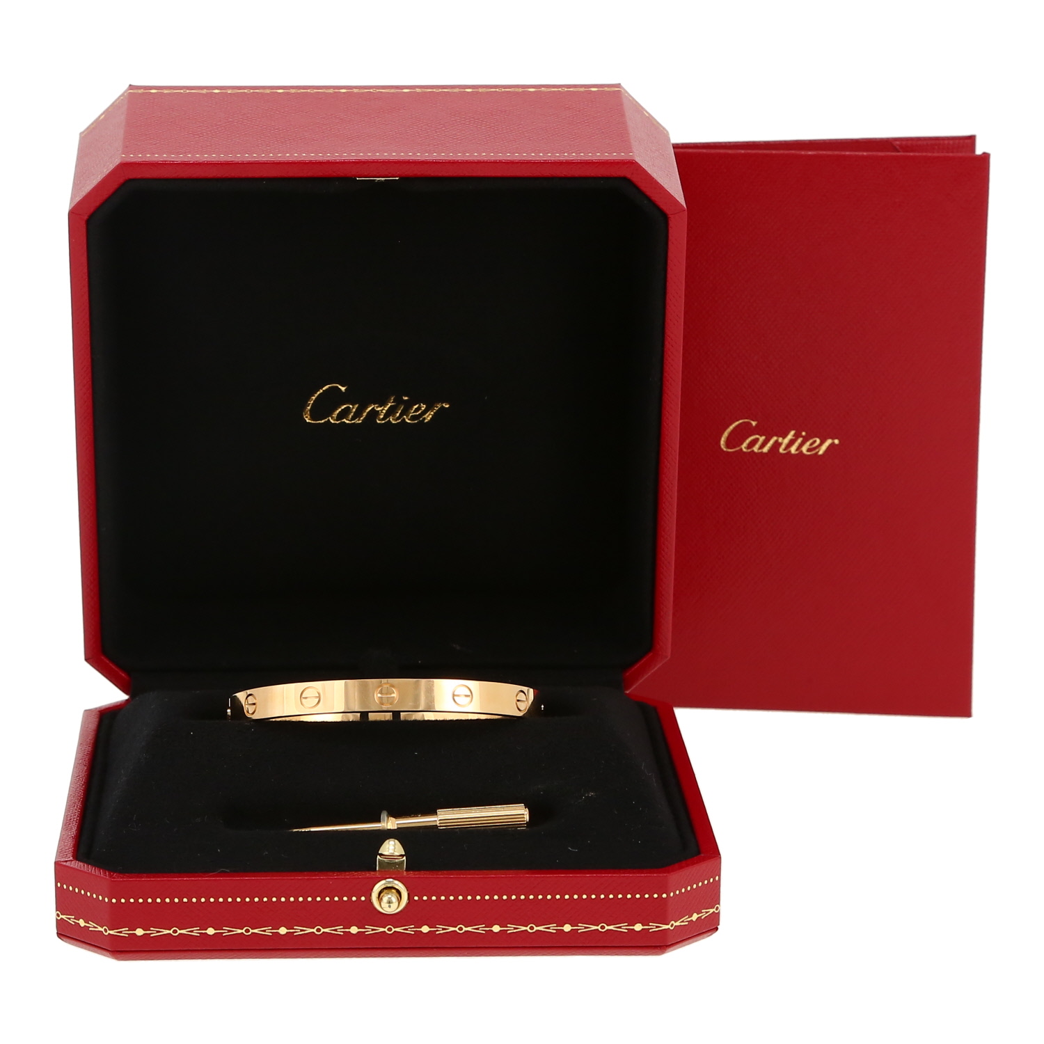 Bracelet Cartier Love en or jaune, taille 17 - Detail D2