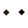 Paire de boucles d'oreilles Van Cleef 
Arpels Vintage Alhambra en or jaune et onyx - 360 thumbnail