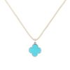 Van Cleef 
Arpels Magic Alhambra pendant in white gold and turquoise - 00pp thumbnail