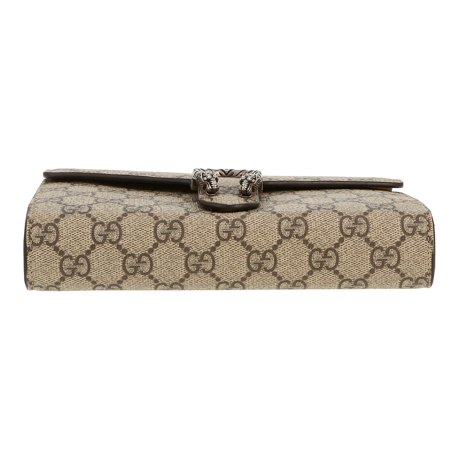 Borsa a tracolla Gucci  Dionysus in tela "sûpreme GG" beige - Detail D1