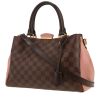 Sac à main Louis Vuitton  Brittany en toile damier ébène et cuir grainé rose - 00pp thumbnail