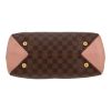 Louis Vuitton  Brittany handbag  in ebene damier canvas  and pink grained leather - Detail D1 thumbnail