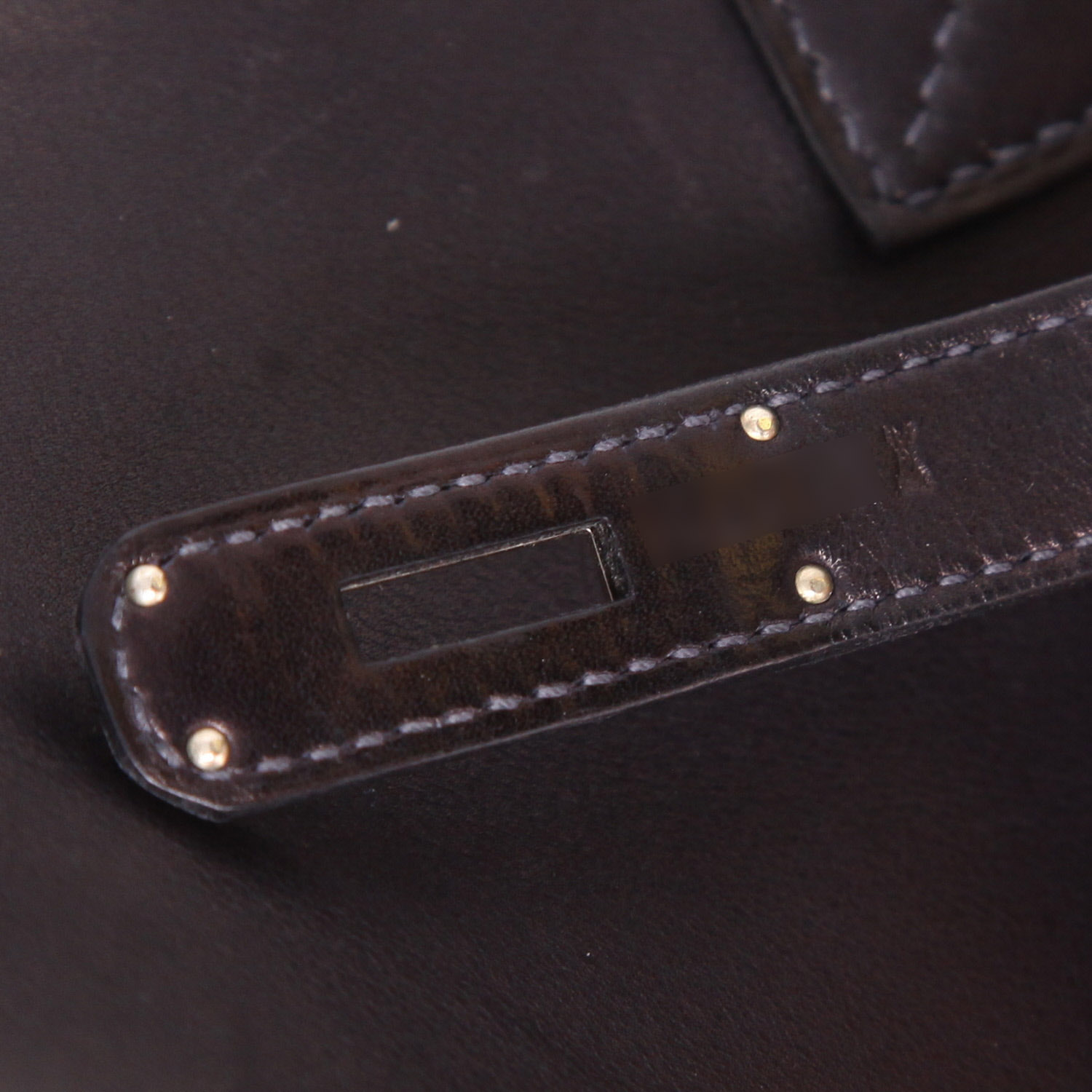 Sac à main Hermès  Birkin 30 cm en cuir Everkcalf bleu-marine - Detail D4