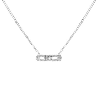 Collar Messika Move de oro blanco y diamantes