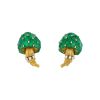 Vintage  earrings in 14 carats yellow gold, enamel and diamonds - 00pp thumbnail