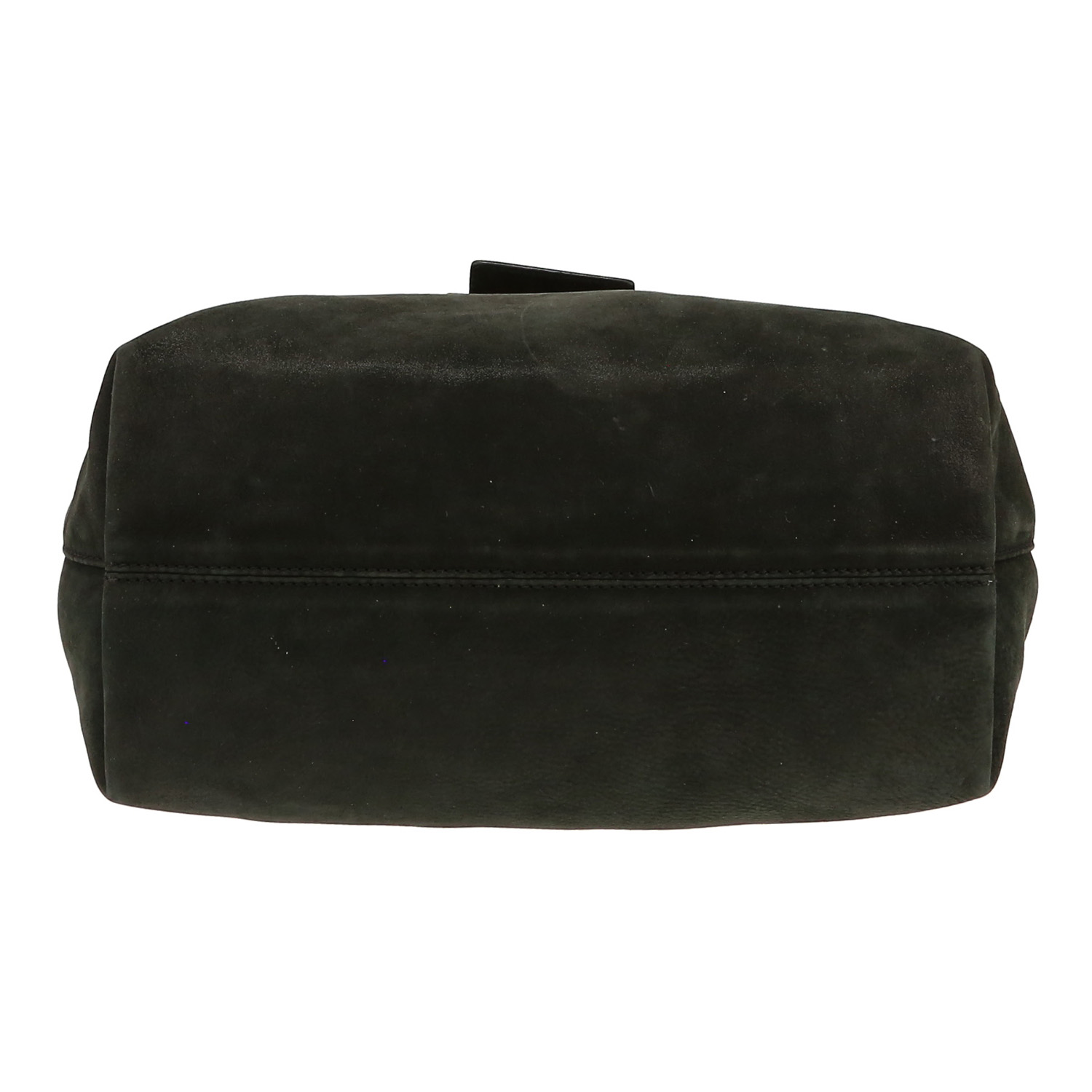 Sac à main Fendi Mamma Baguette en cuir noir - Detail D1