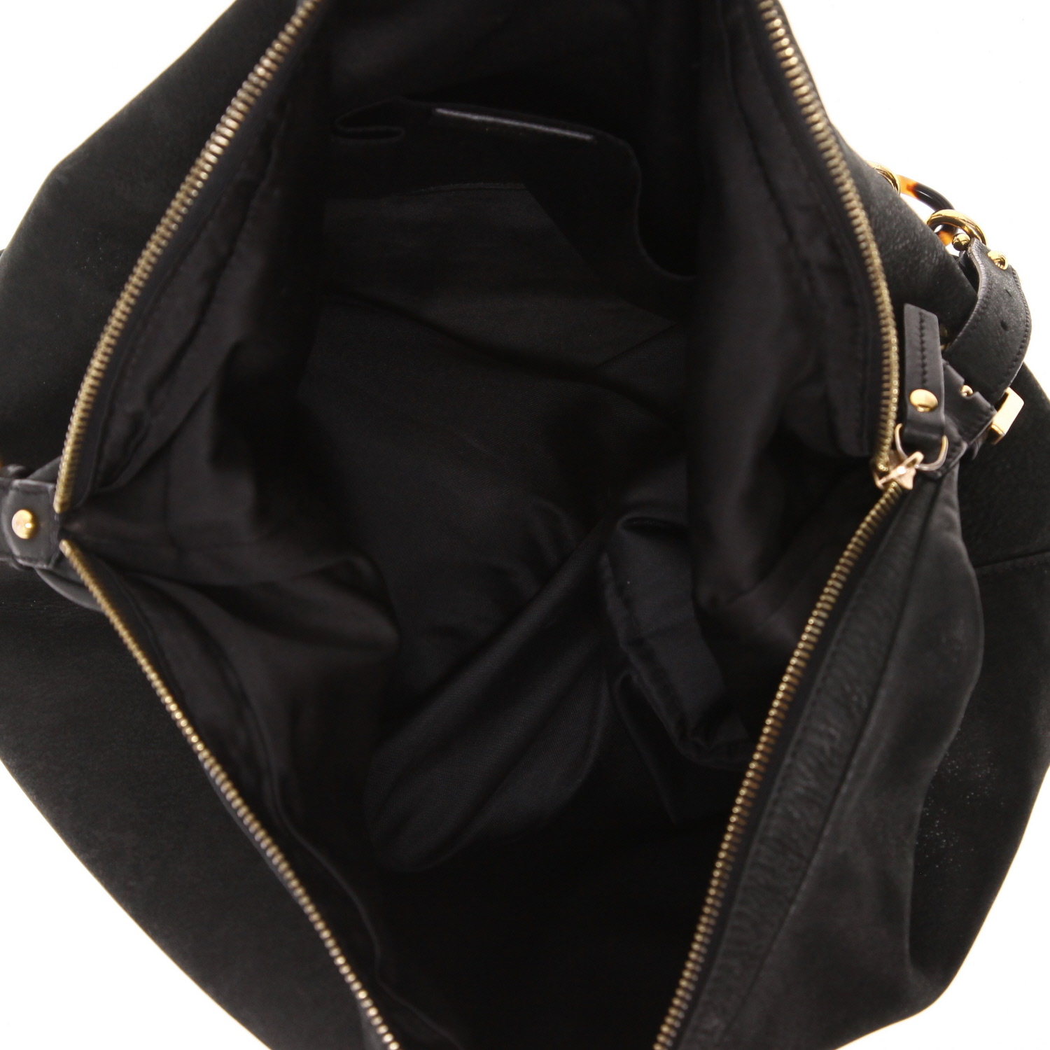 Sac à main Fendi Mamma Baguette en cuir noir - Detail D3