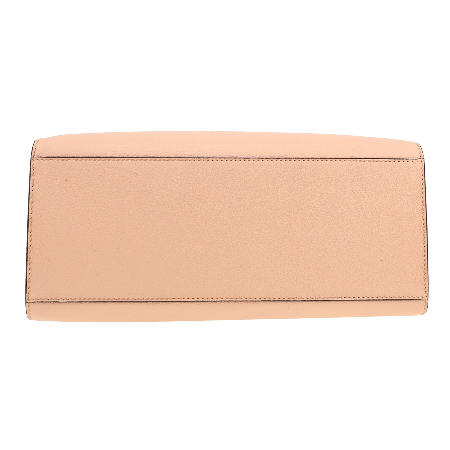 Sac cabas Fendi Sunshine moyen modèle en cuir grainé beige-rosé - Detail D1