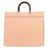 Fendi  Sunshine medium model  shopping bag  in rosy beige grained leather - Detail D4 thumbnail