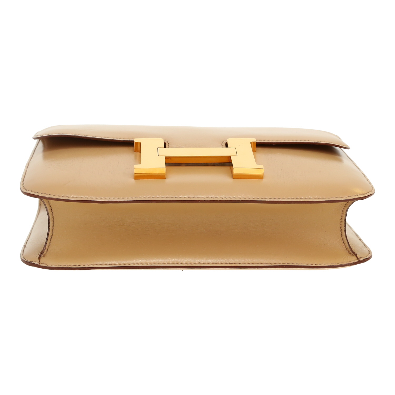 Sac à main Hermès  Constance en cuir box beige - Detail D1