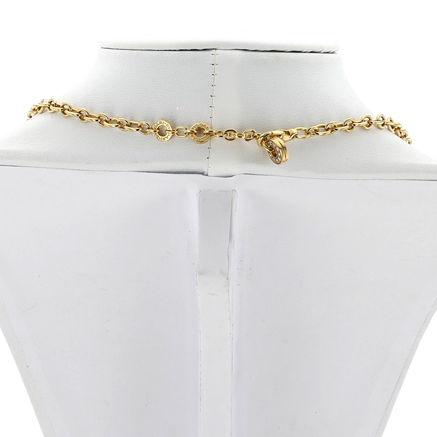 Collier Bulgari Flora en or jaune, diamants et saphirs de couleur - Detail D4