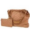 Chanel  22 shopping bag  in brown quilted leather - 00pp thumbnail