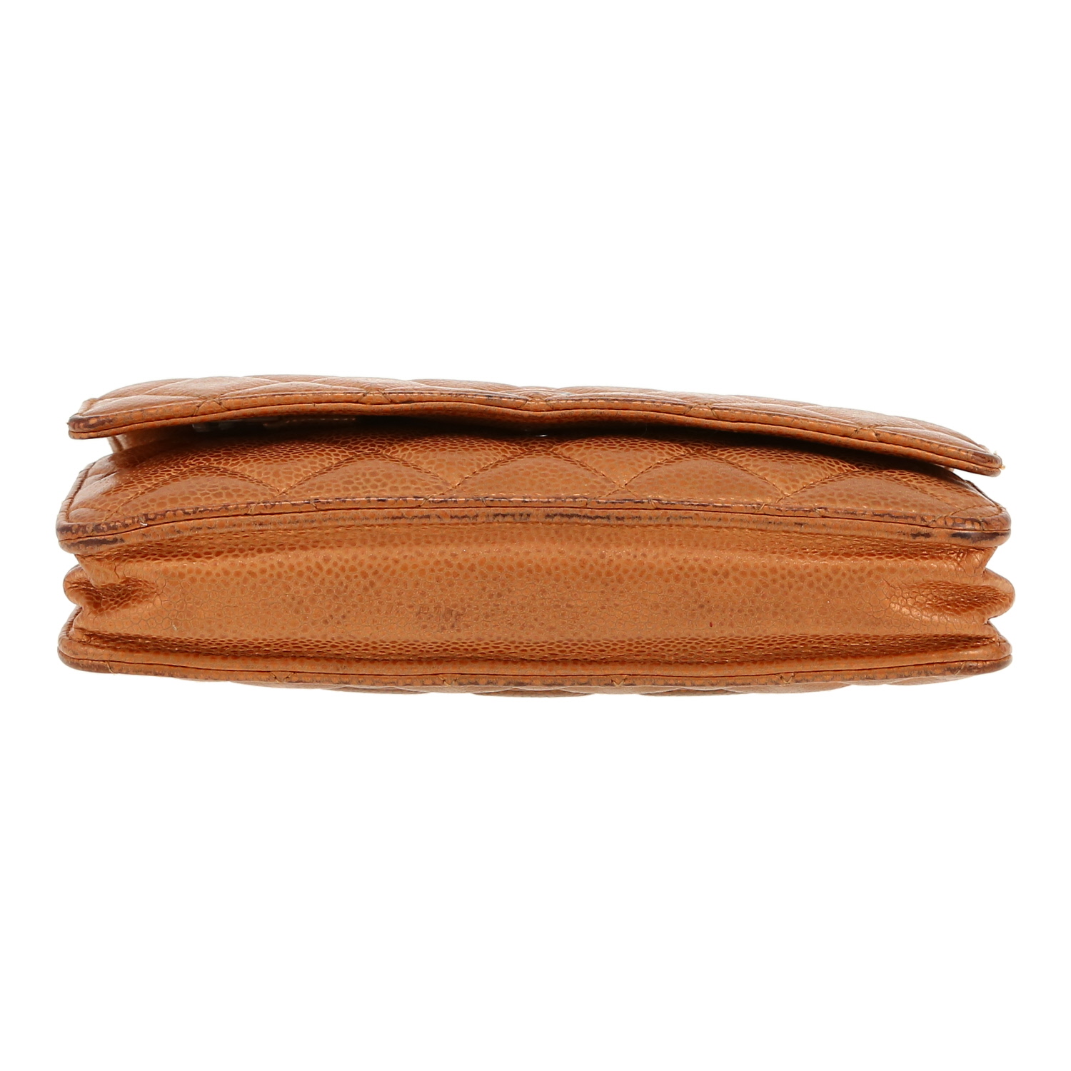 Bolso bandolera Chanel  Wallet on Chain en cuero granulado acolchado cuivre - Detail D1