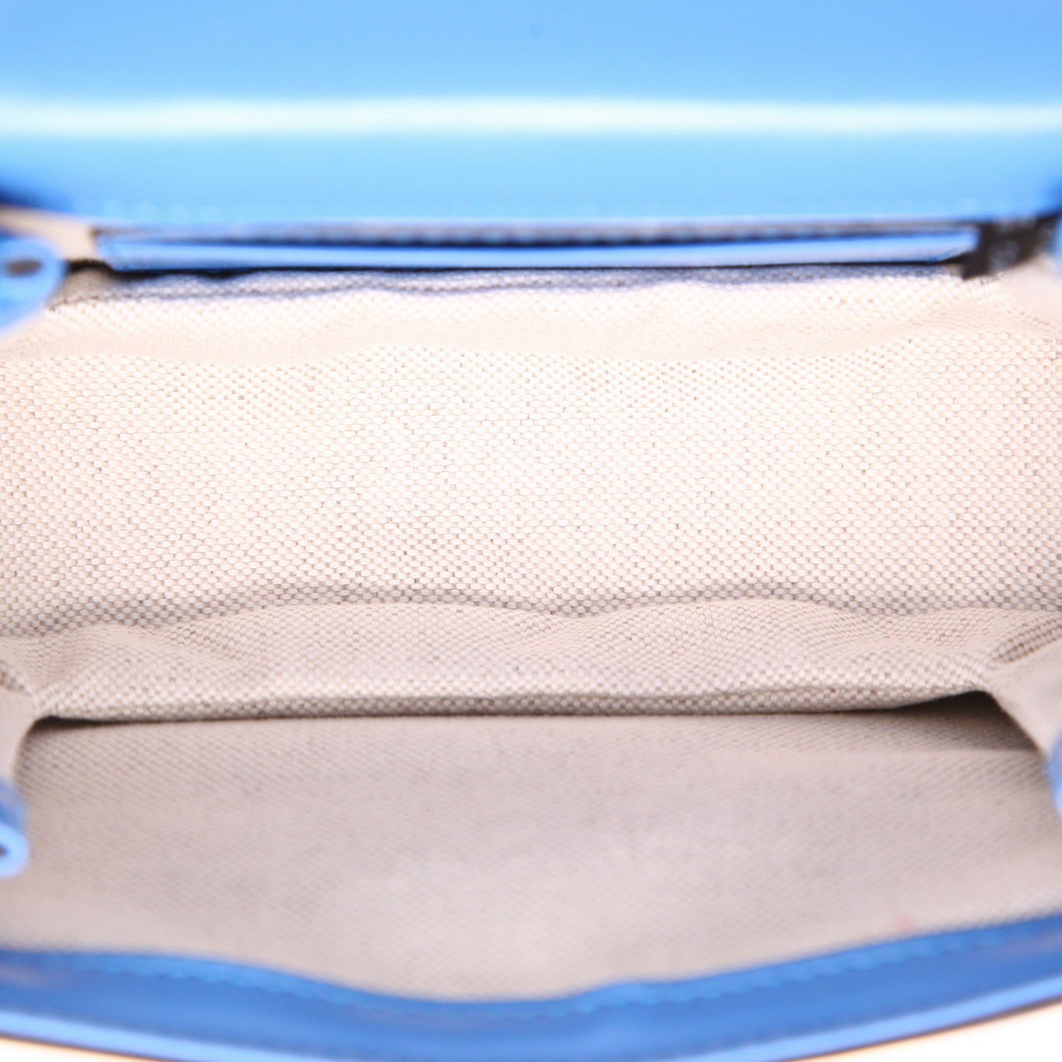 Sac bandoulière Gucci Bamboo petit modèle en cuir bleu et bambou - Detail D3