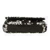 Borsa Chanel  Baguette in paillettes nere e argentate e pelle nera - Detail D1 thumbnail