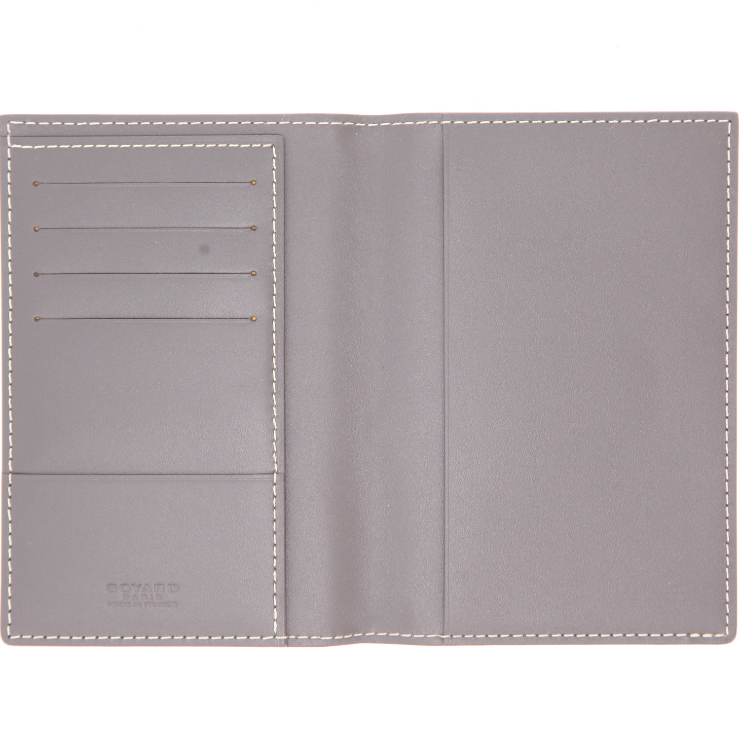 Porte-passeport Goyard   en toile Goyardine grise - Detail D3