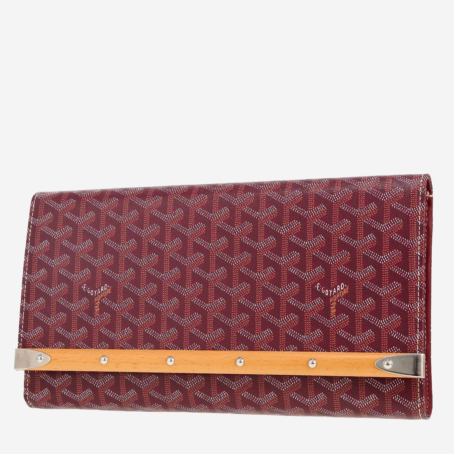 Goyard  Monte Carlo pouch  in burgundy Goyard canvas