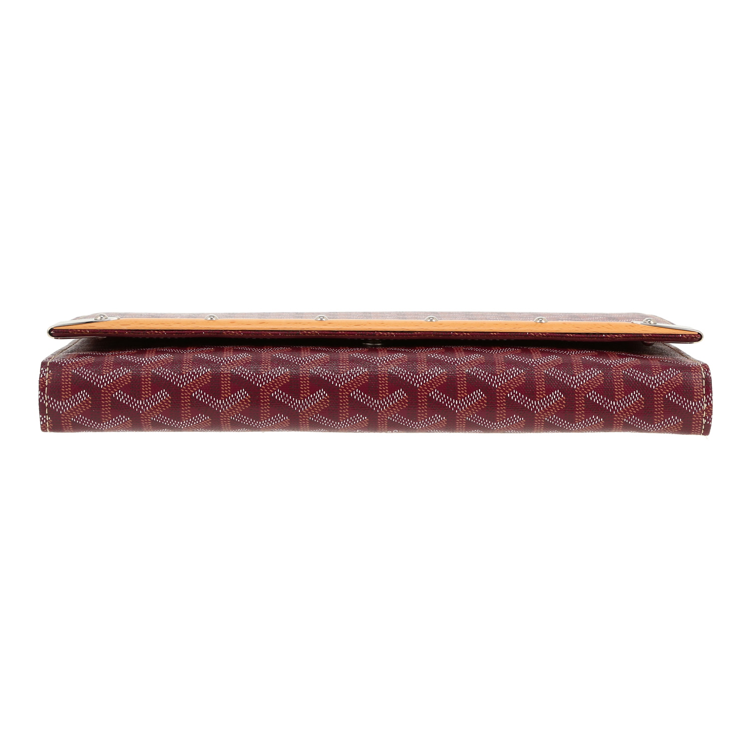 Goyard  Monte Carlo pouch  in burgundy Goyard canvas - Detail D1
