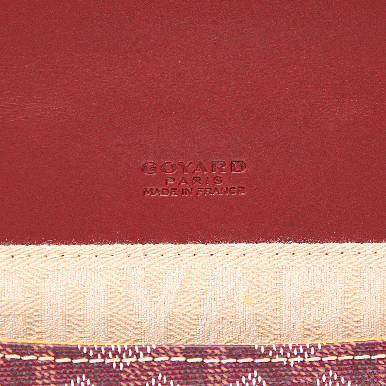Pochette Goyard  Monte Carlo in tela Goyardine bordeaux - Detail D2