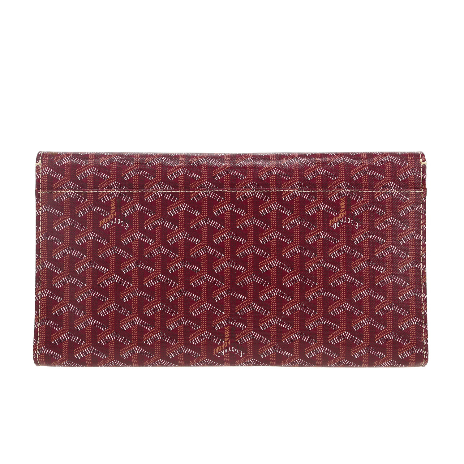 Bolsito de mano Goyard  Monte Carlo en tela Goyardine color burdeos - Detail D4